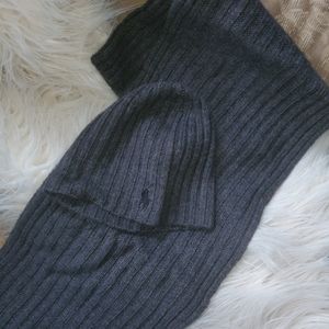 Polo Ralph Lauren Men’s Gray Hat & Scarf Set